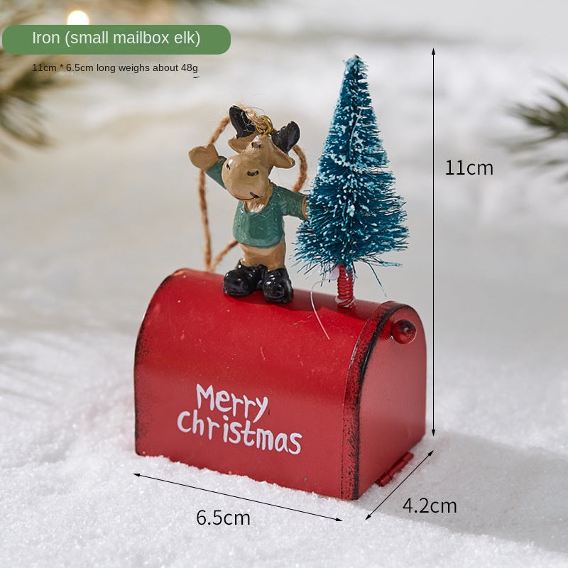 Vintage Iron Christmas Tree Ornaments, 7-Piece Set