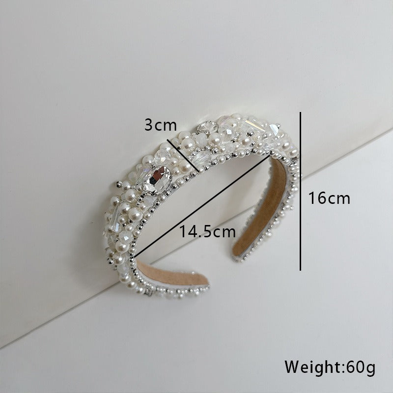 Pearl Crystal Headband For Polished Occasion Style