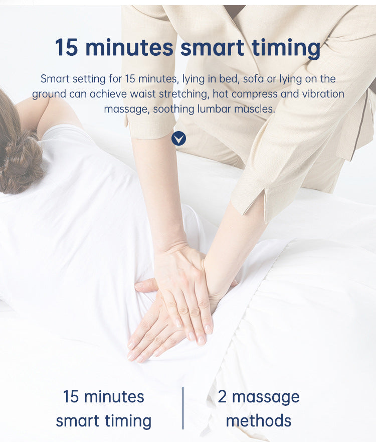 Lumbar Traction Massager — 10cm Stretch & Heat for Back Pain