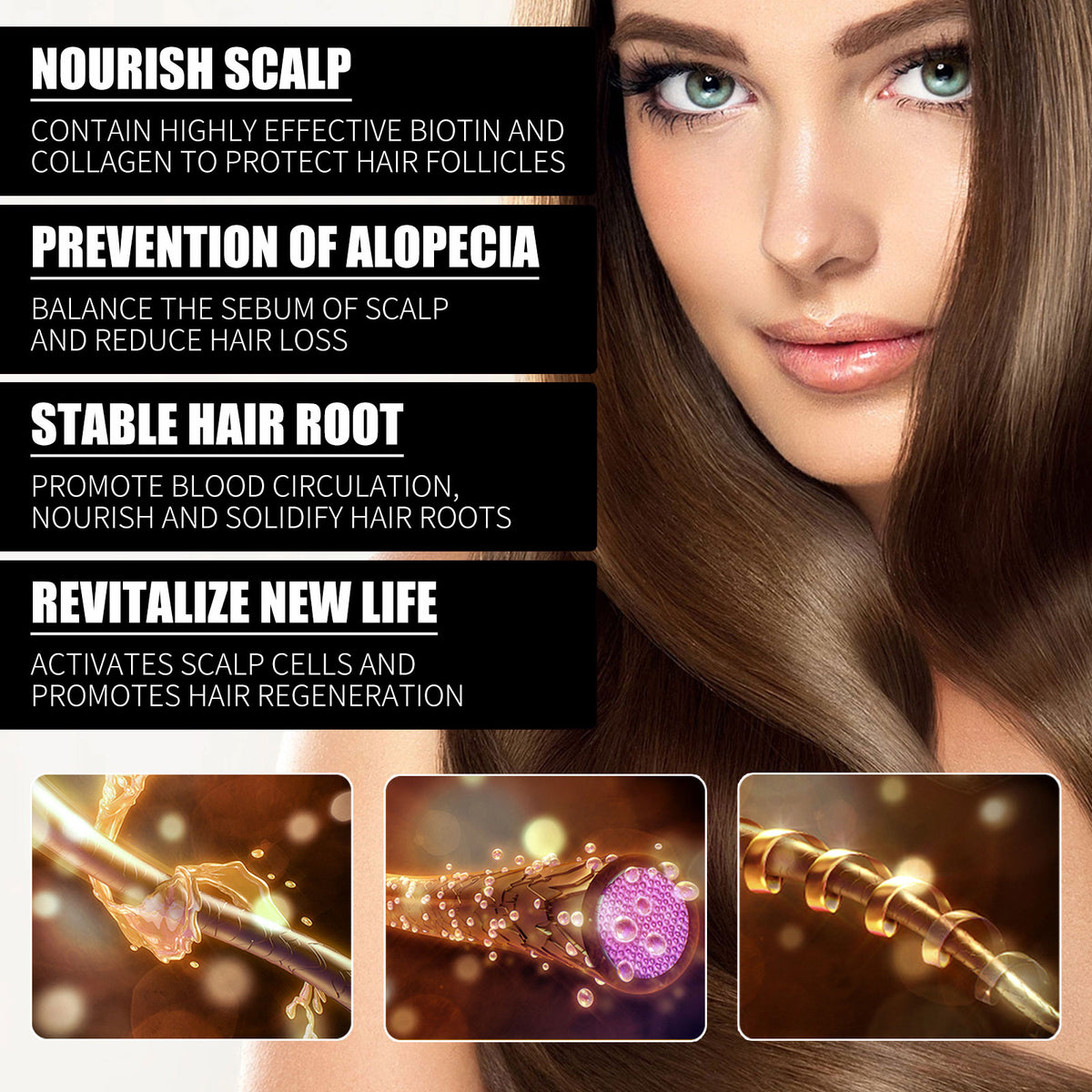Hair Growth Oil with Biotin B7 & Collagen Support