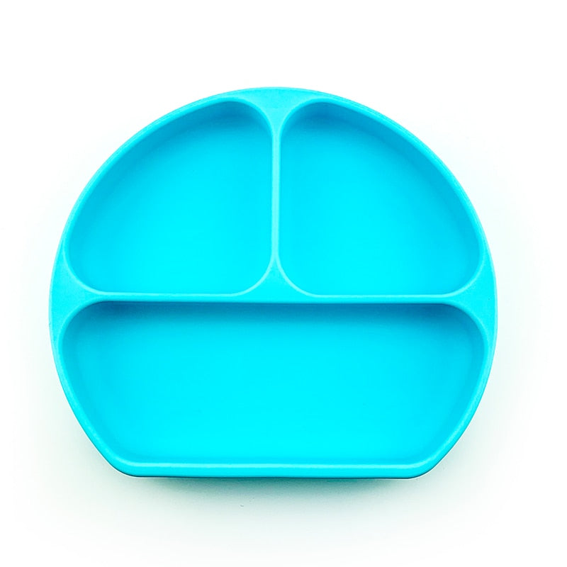 Silicone Divided Toddler Plate for Less Messy Meals