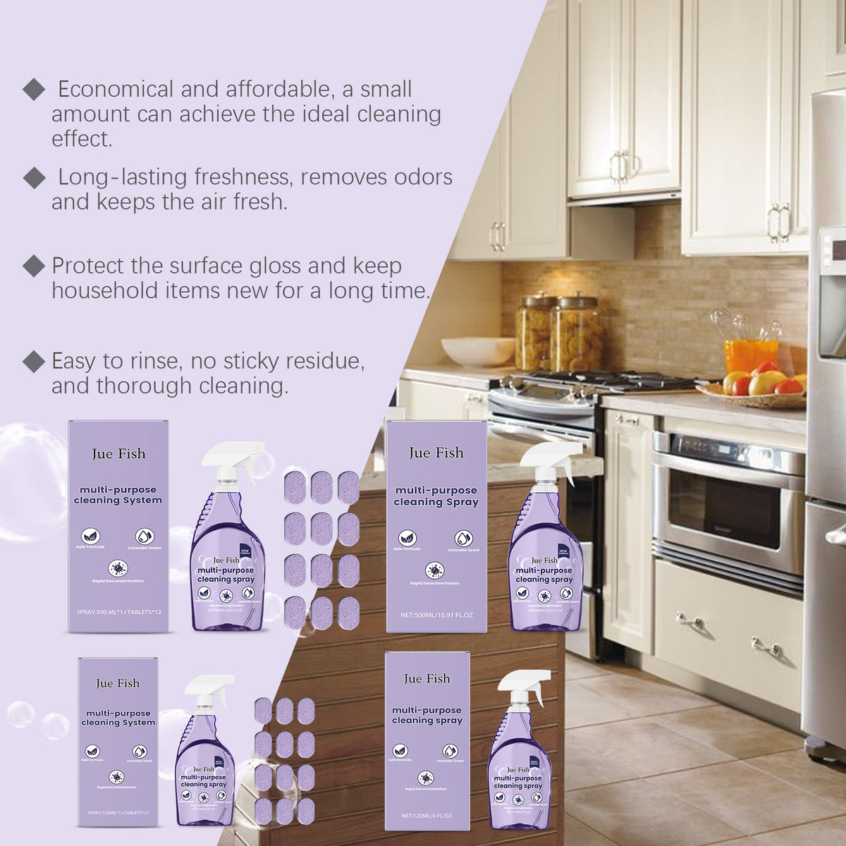 Multi-Purpose Grease Cleaner Spray for Cooktops & Utensils