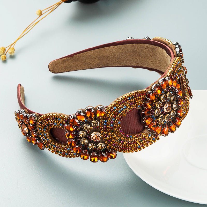 Baroque Headband: Jeweled Retro Glamour Hair Accessory