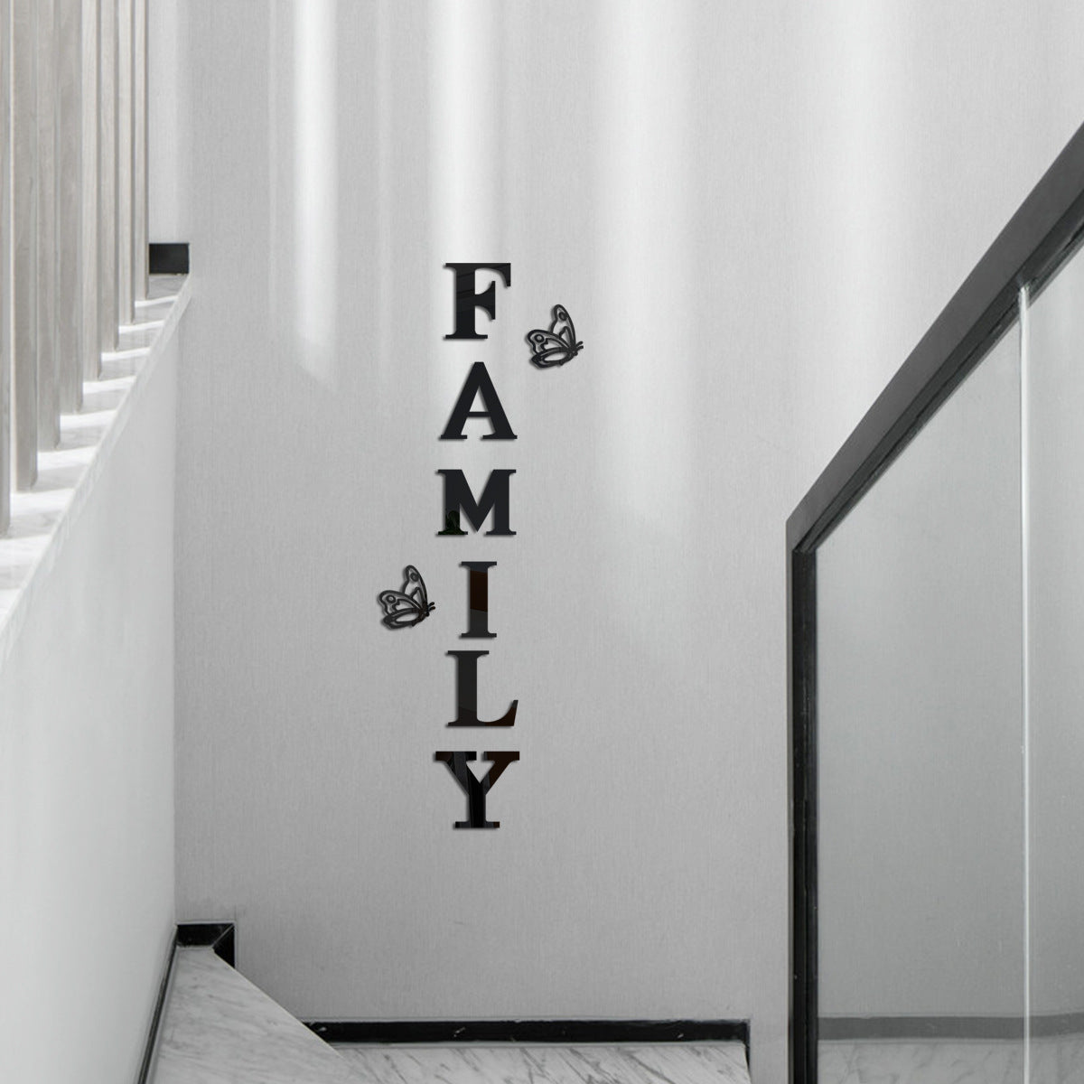 Acrylic Family Wall Stickers for Elegant Home Entryways