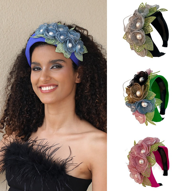 Handmade Floral Headband for Romantic Statement Style