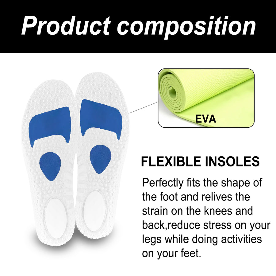 Performance Running Insoles for Arch Support Comfort