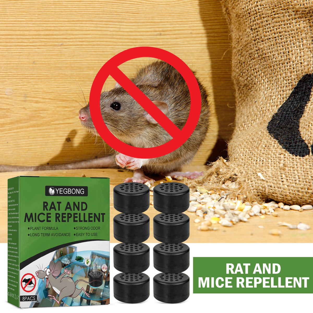 Plant-Based Rat and Mice Repellent Pills for Car and Home