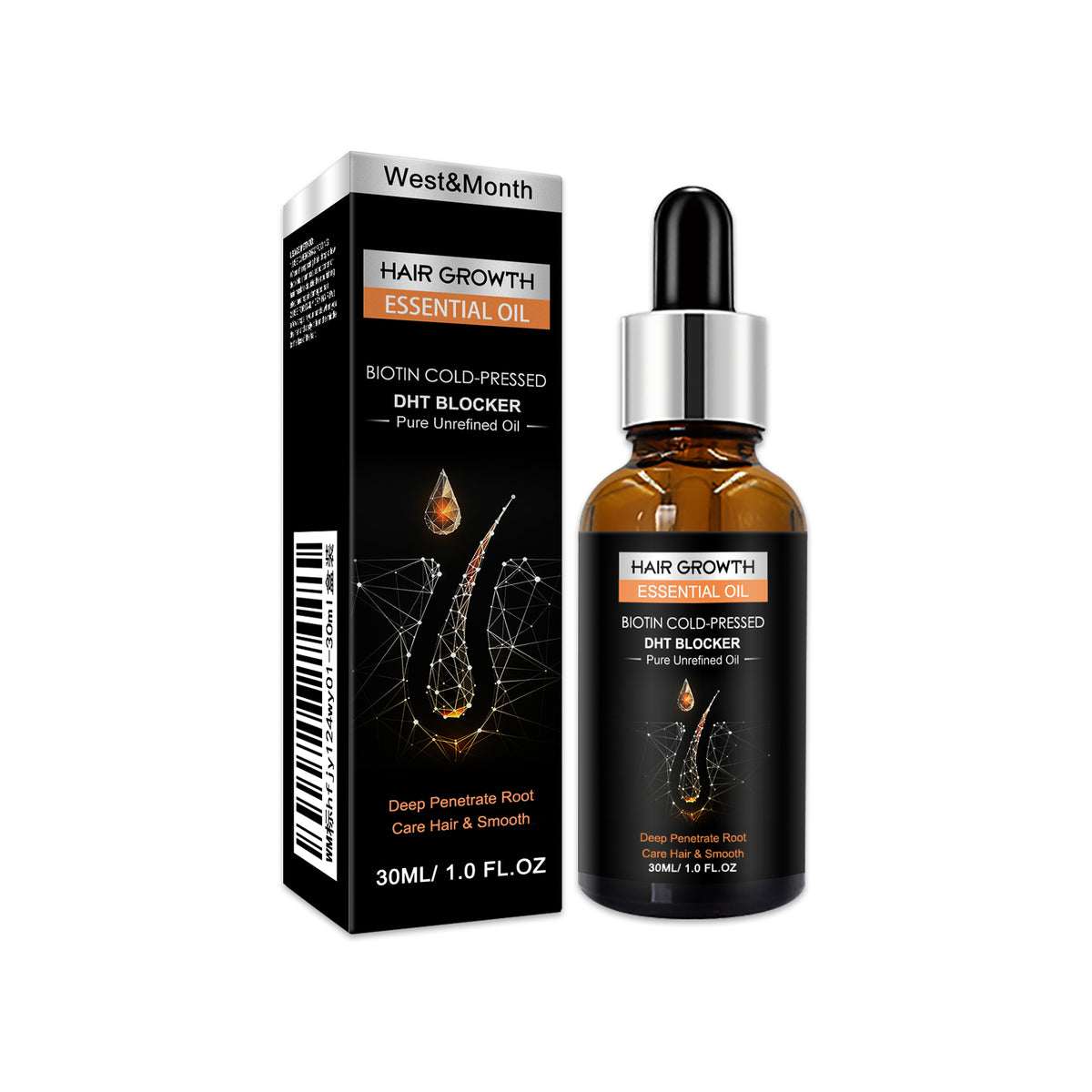 Biotin Hair Growth Oil for Dry Hair and Scalp Care
