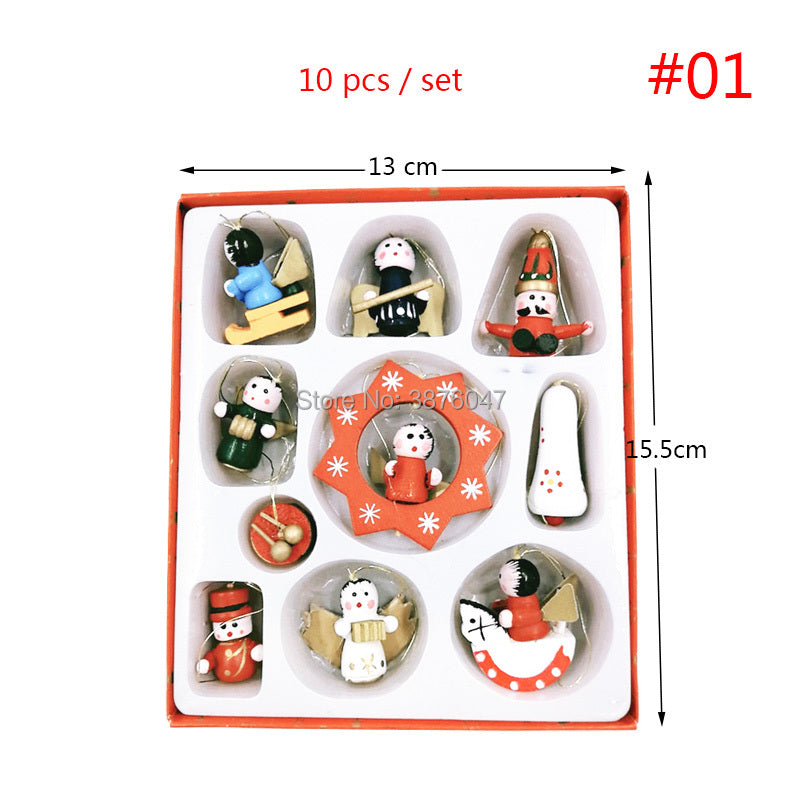 Wooden Christmas Ornaments for Cheerful Tree Decor