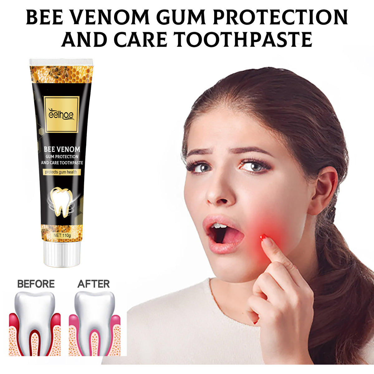 Bee Venom Toothpaste for Daily Gum Care & Fresh Breath