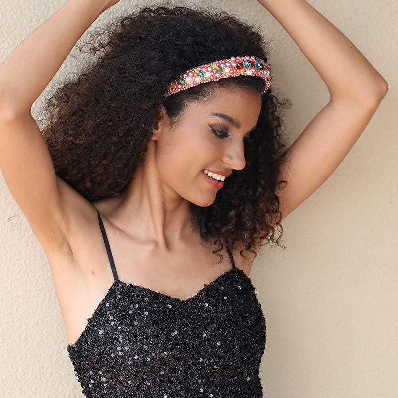 Pearl Crystal Headband For Polished Occasion Style