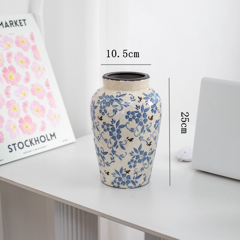 Blue And White Ceramic Vase For Timeless Vintage Style
