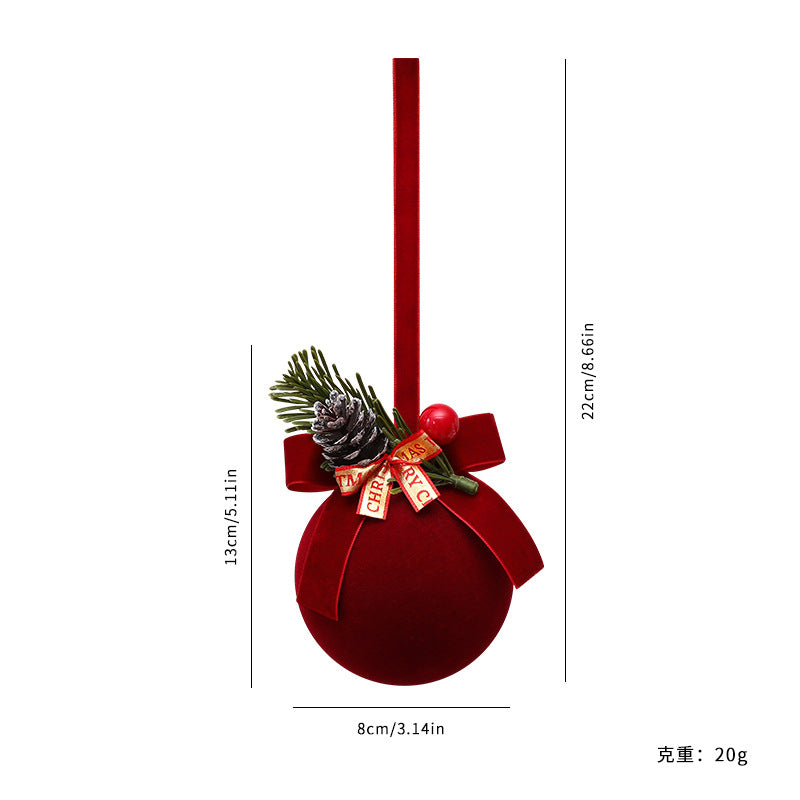 Velvet Christmas Bell Ornaments for Festive Holiday Decor