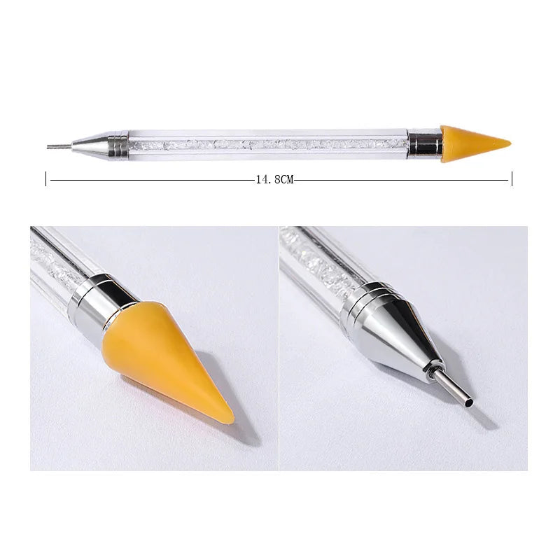 Nail Dotting Pen & Rhinestone Picker — Dual-Ended Precision
