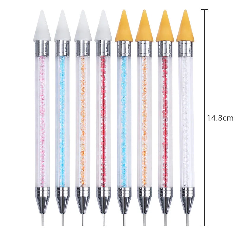 Nail Dotting Pen & Rhinestone Picker — Dual-Ended Precision
