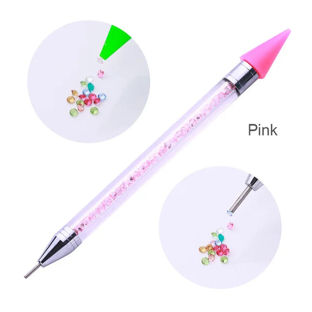 Nail Dotting Pen & Rhinestone Picker — Dual-Ended Precision