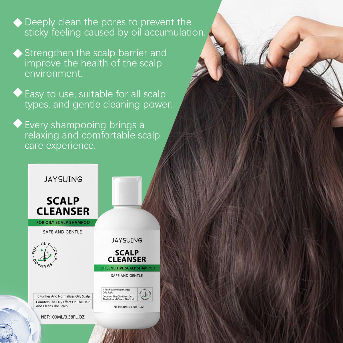 Oily Scalp Shampoo for Fresh, Balanced, Smooth Hair