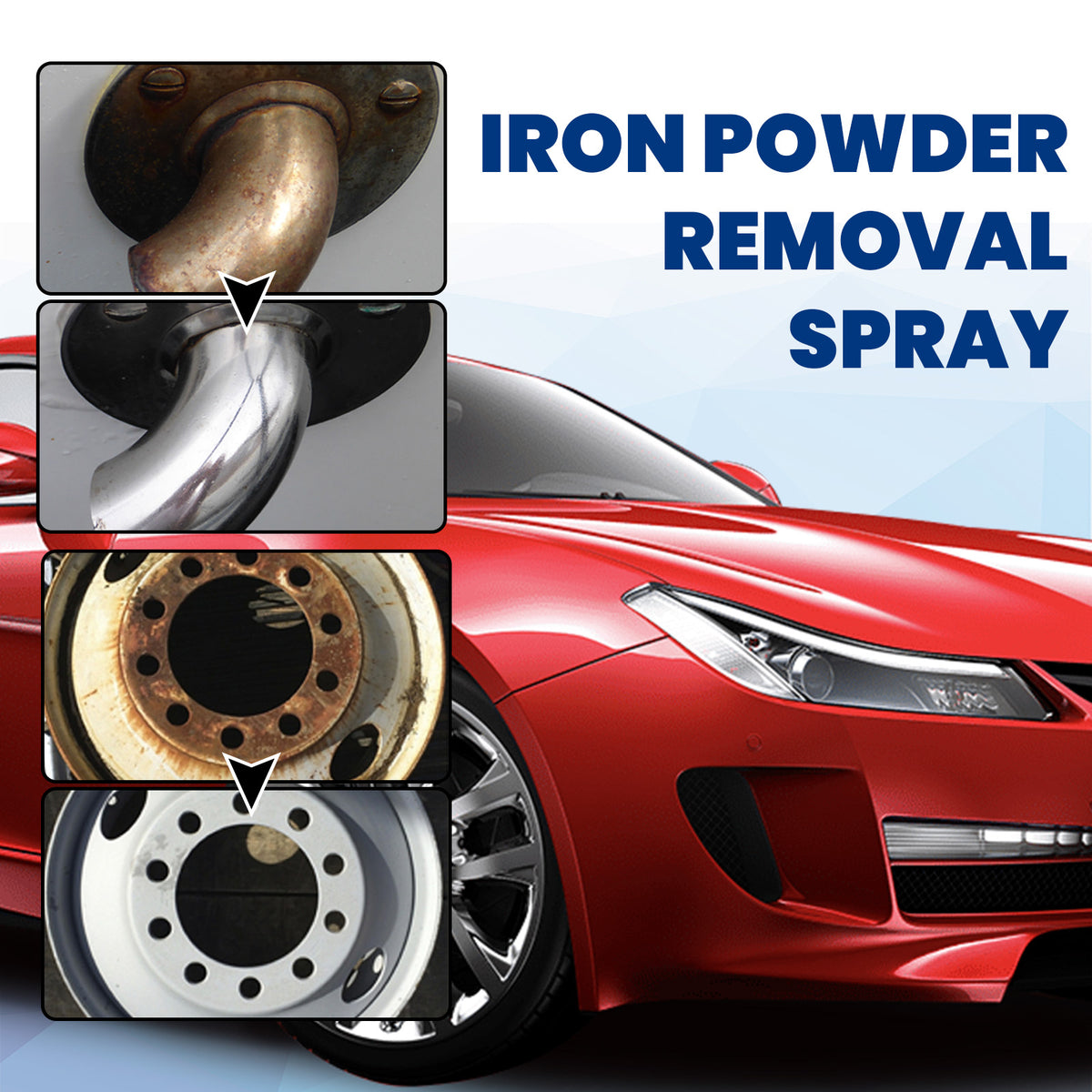 Iron Powder Removal Spray for Cleaner Car Wheels & Metal