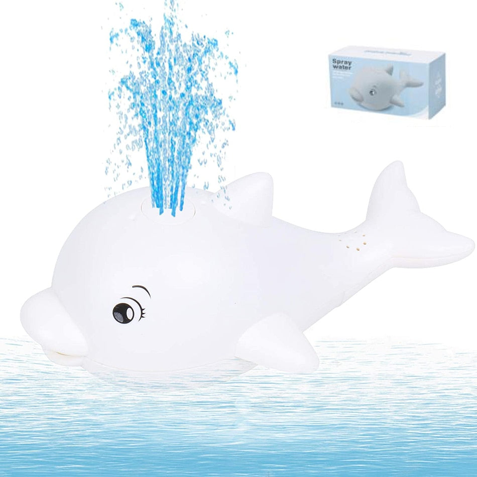 Baby Bath Toy Whale Sprinkler With Colorful Lights