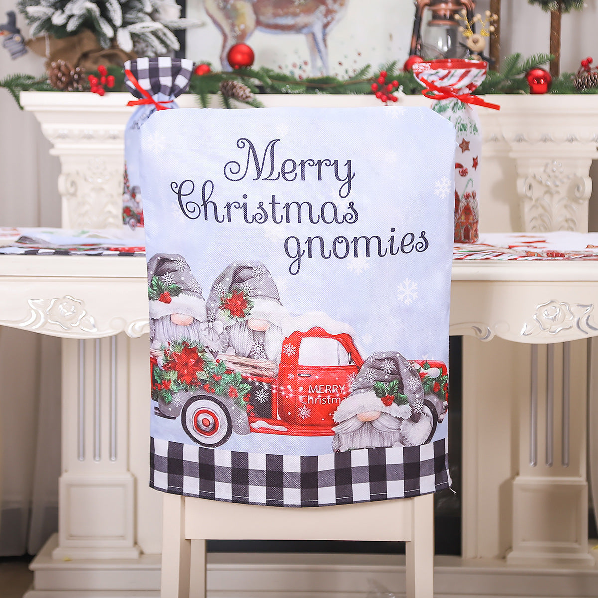 Christmas Chair Back Covers for Festive Holiday Dining