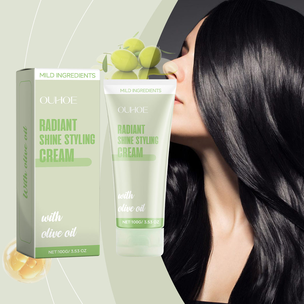 Hair Styling Cream for Frizz Control and Radiant Shine