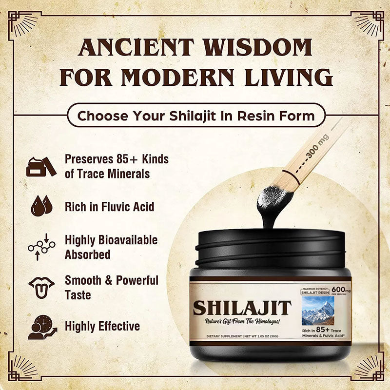 Shilajit Resin — 600mg Pure Himalayan Mineral Support