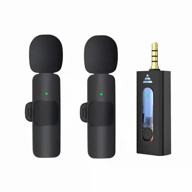 Wireless Lavalier Mic: 20m Range, Noise Reduction, 8H Battery