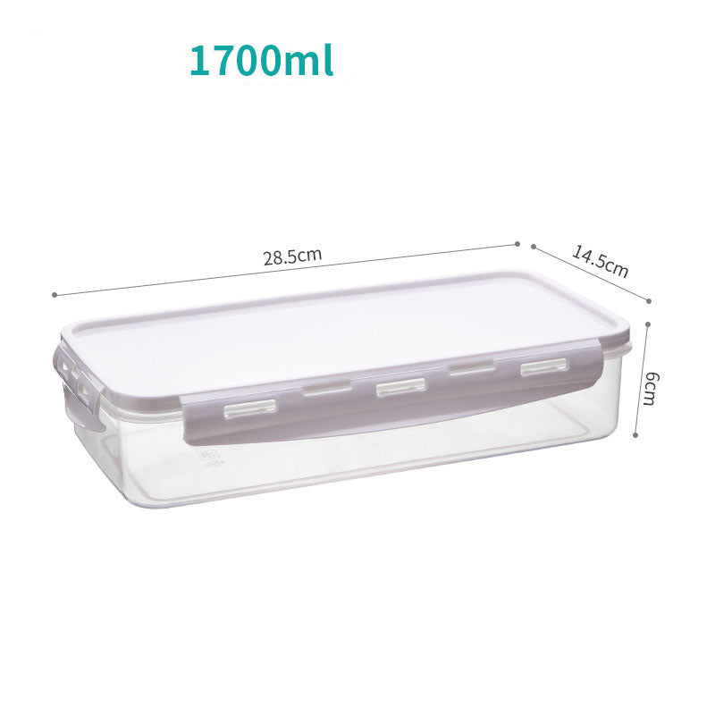 Clear Fridge Storage Box with Lid, Stackable Food Keeper