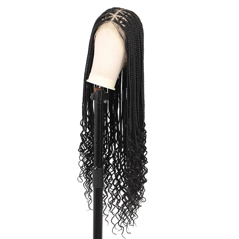 36-Inch Knotless Braided Wig With 360° Styling Looks