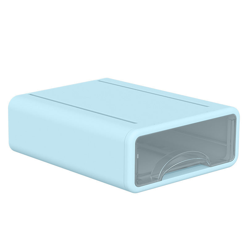 Stackable Desk Drawer Organizer, Clear Pastel Drawers