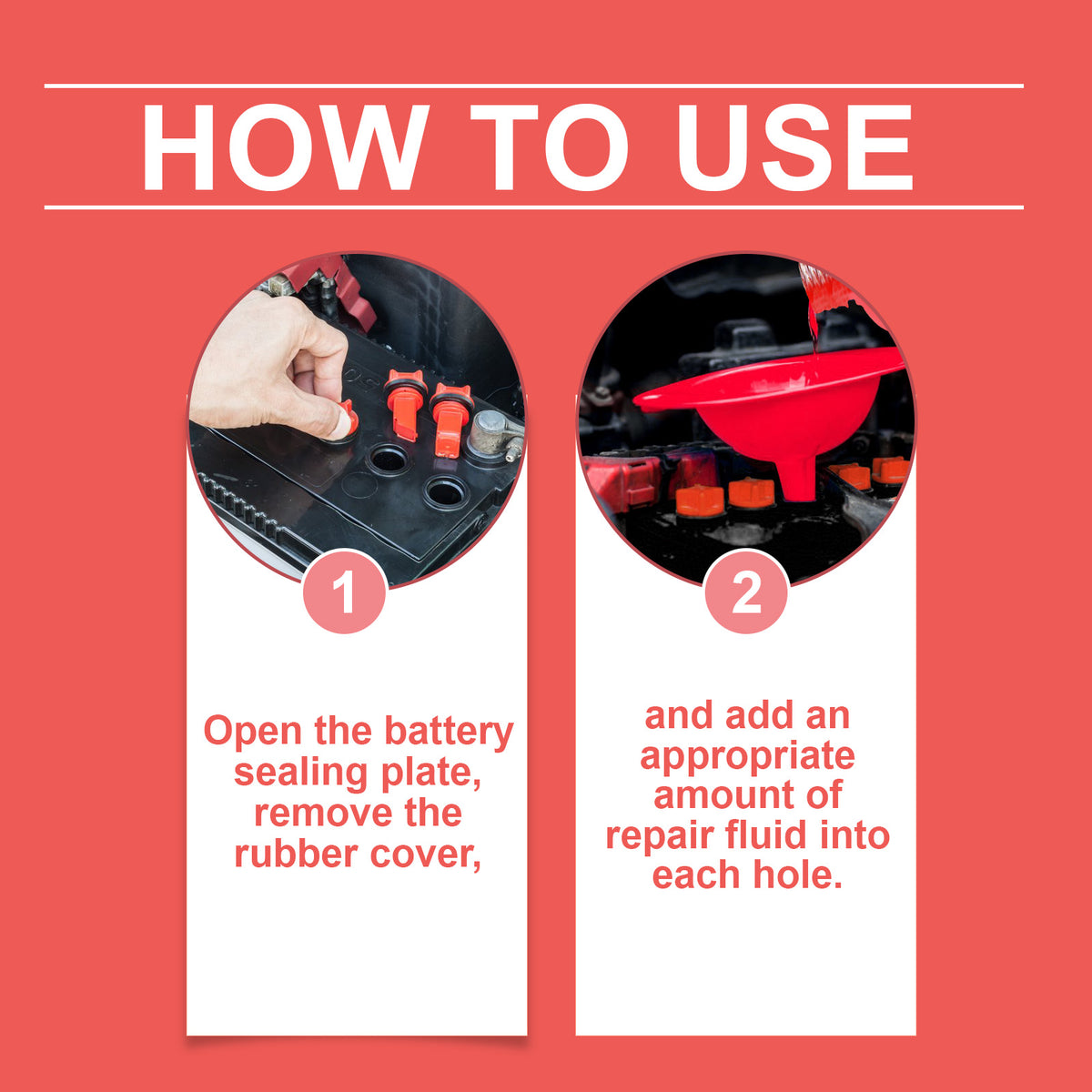 Battery Repair Fluid for Lead-Acid Battery Performance