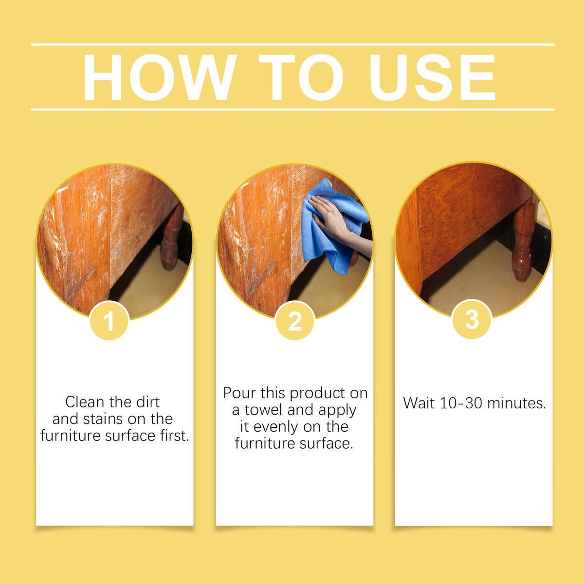 Wood Furniture Polish With Natural Beeswax Protection
