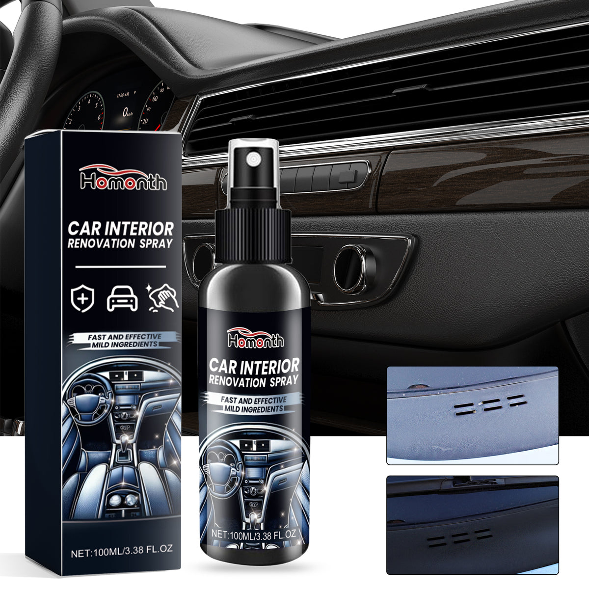 Car Interior Renovation Spray for Refreshed Surfaces