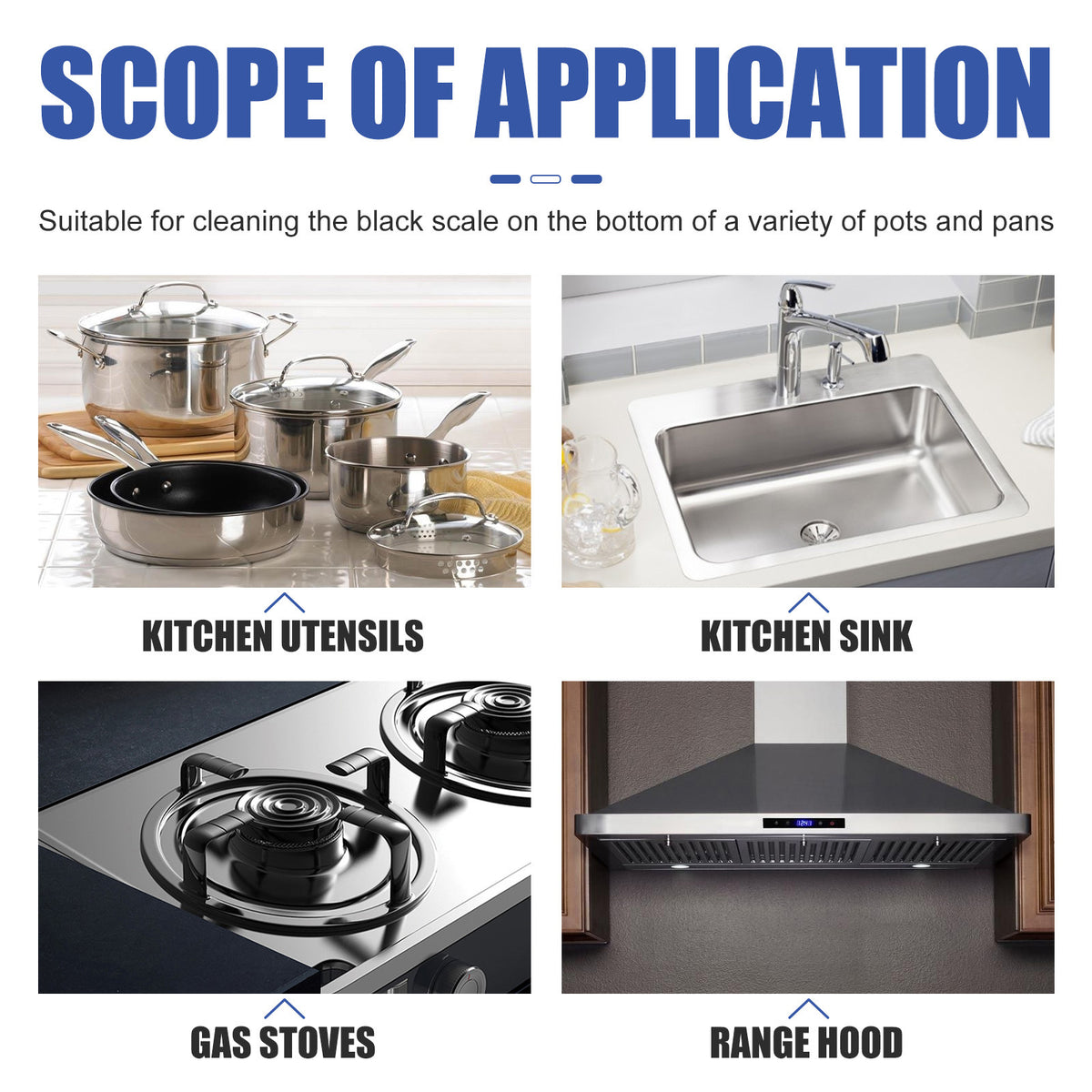 Kitchen Foam Cleaner for Stubborn Grease, Scale & Grime