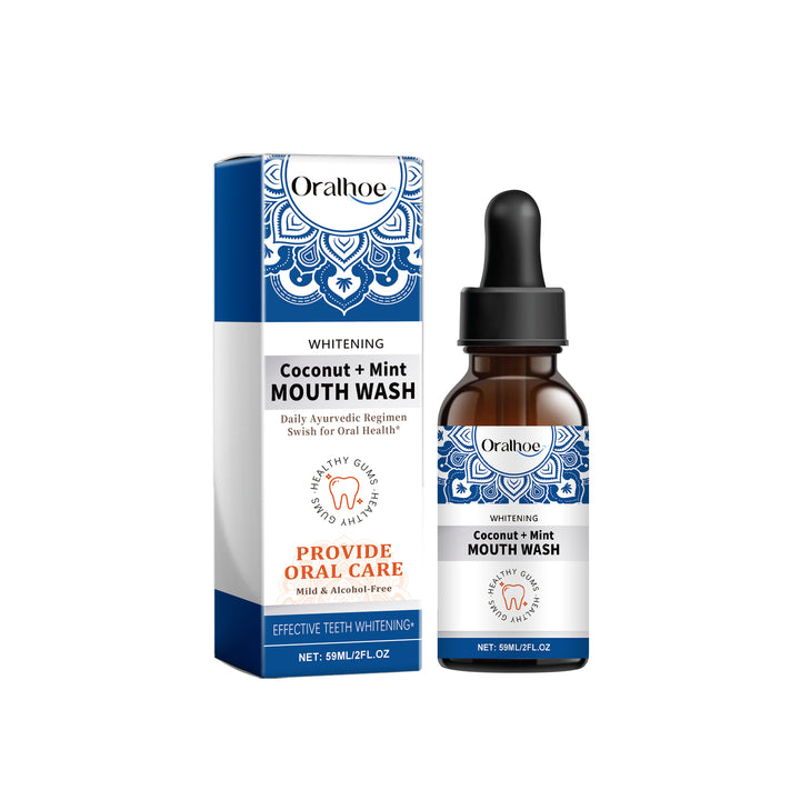 Coconut Mint Mouth Wash for Whiter Teeth & Fresh Breath