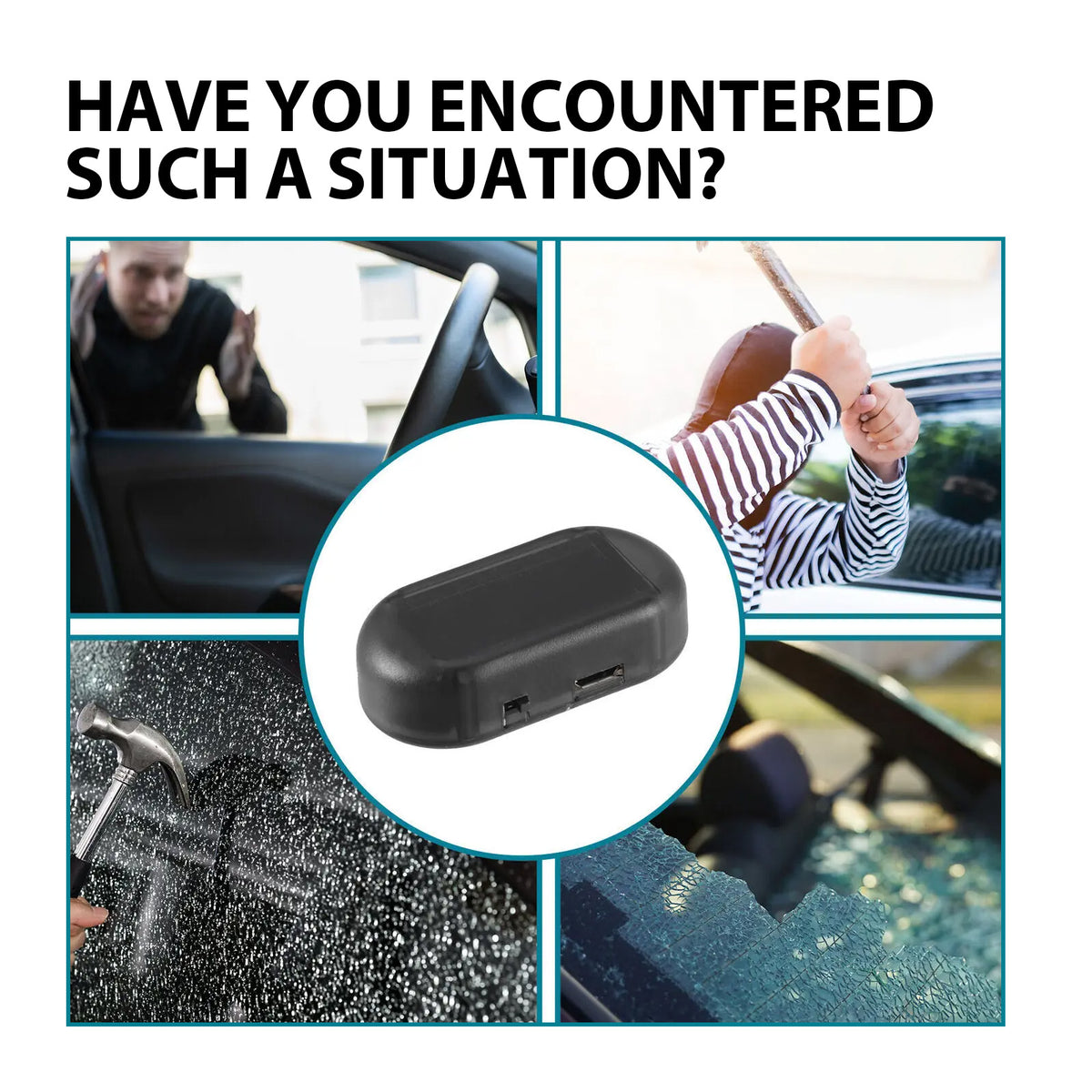 Anti-Theft Car Alarm Light With Flashing Blue LED