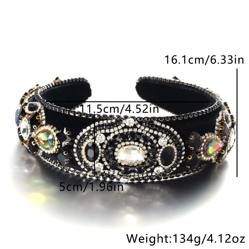 Rhinestone Headband for Glamorous Baroque Hair Style