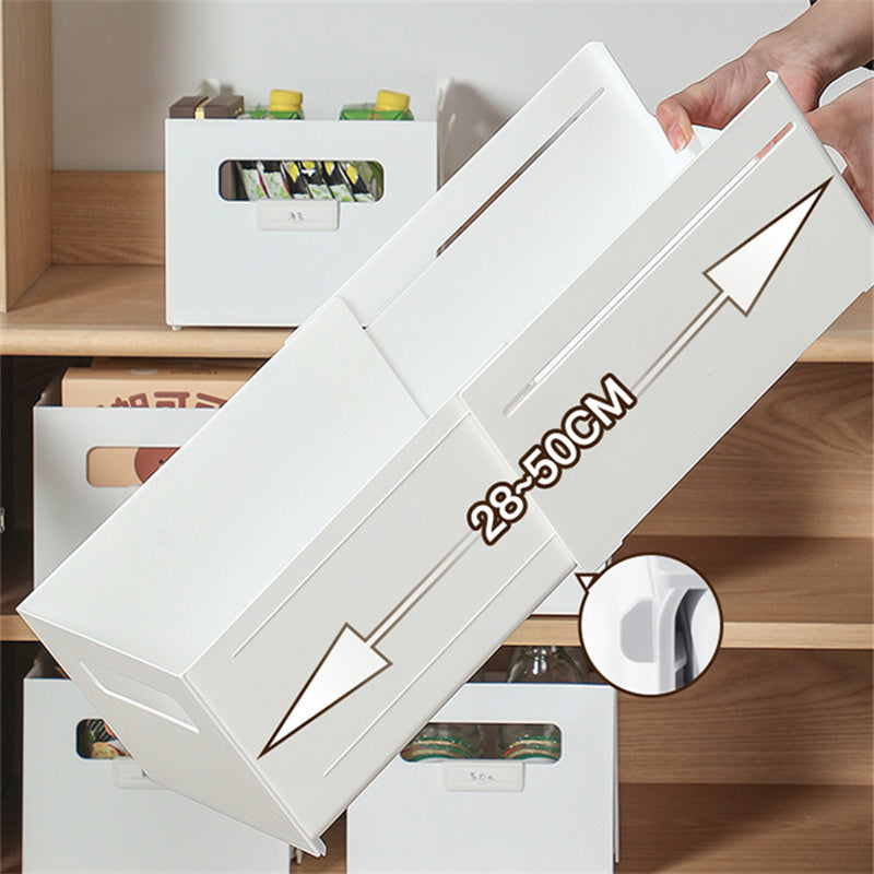 Retractable Kitchen Drawer Organizer Box, 28-50 cm