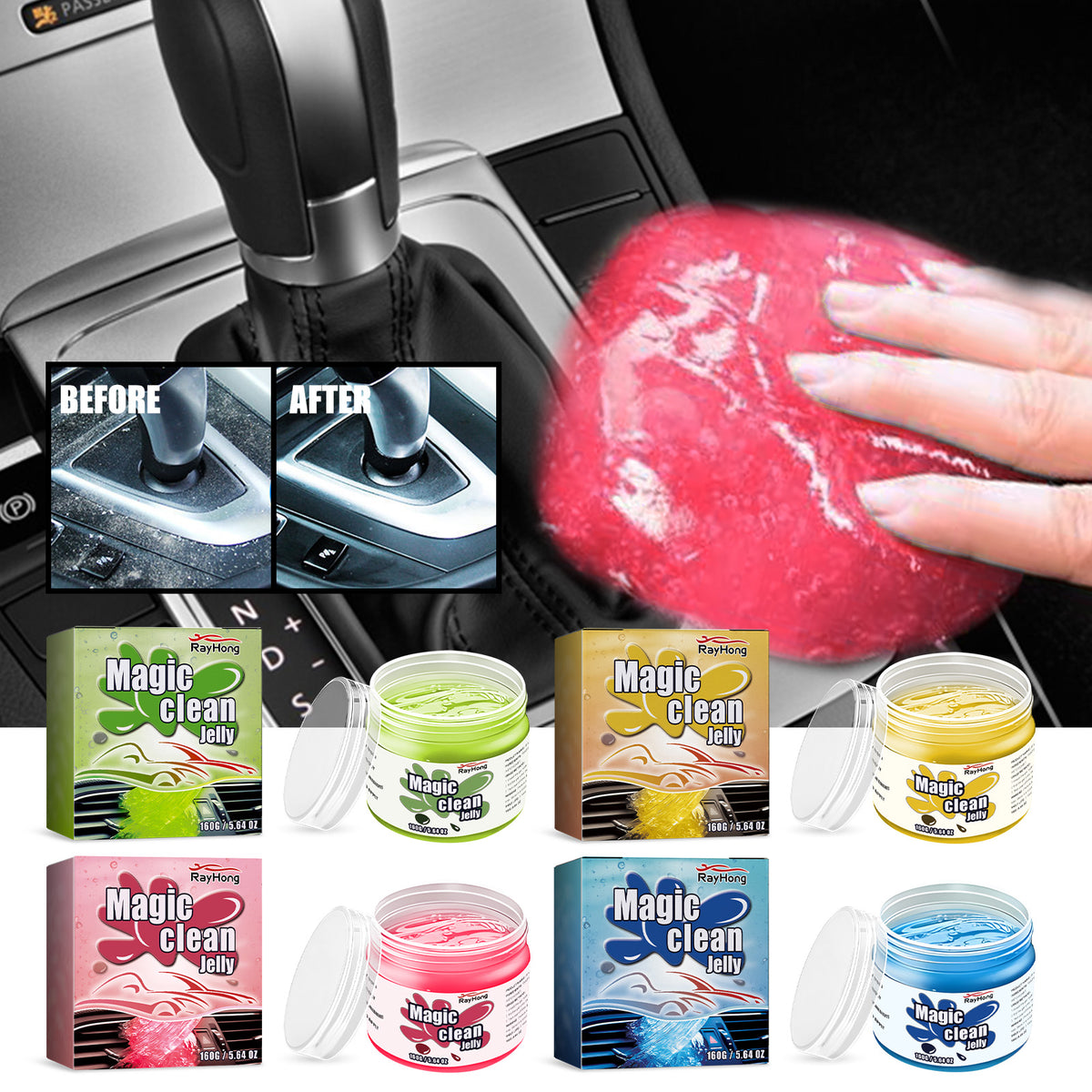 Car Cleaning Gel for Quick Dust-Free Interior Cleaning