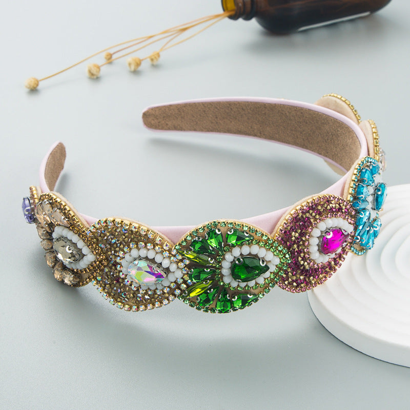 Crystal Hair Hoop Headband for Baroque Glamour Looks