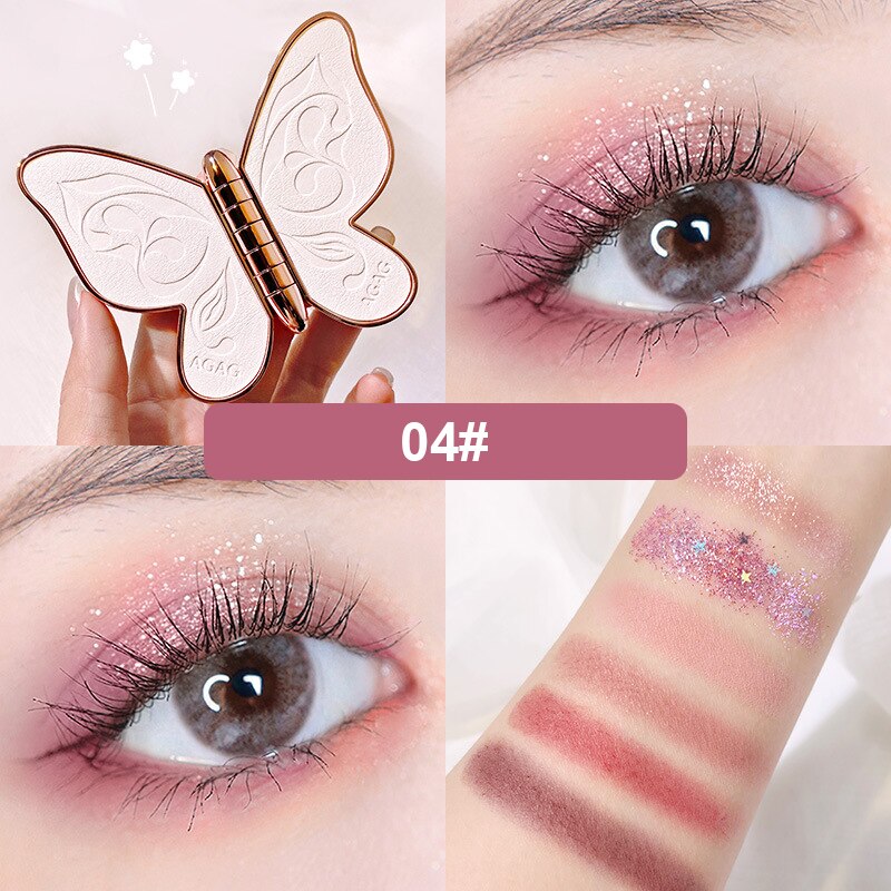 Butterfly Eyeshadow Palette for Glitter Makeup Looks