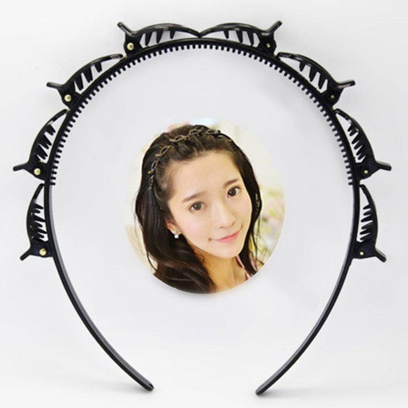 Braided Hair Hoop for Quick Flyaway Control & Style