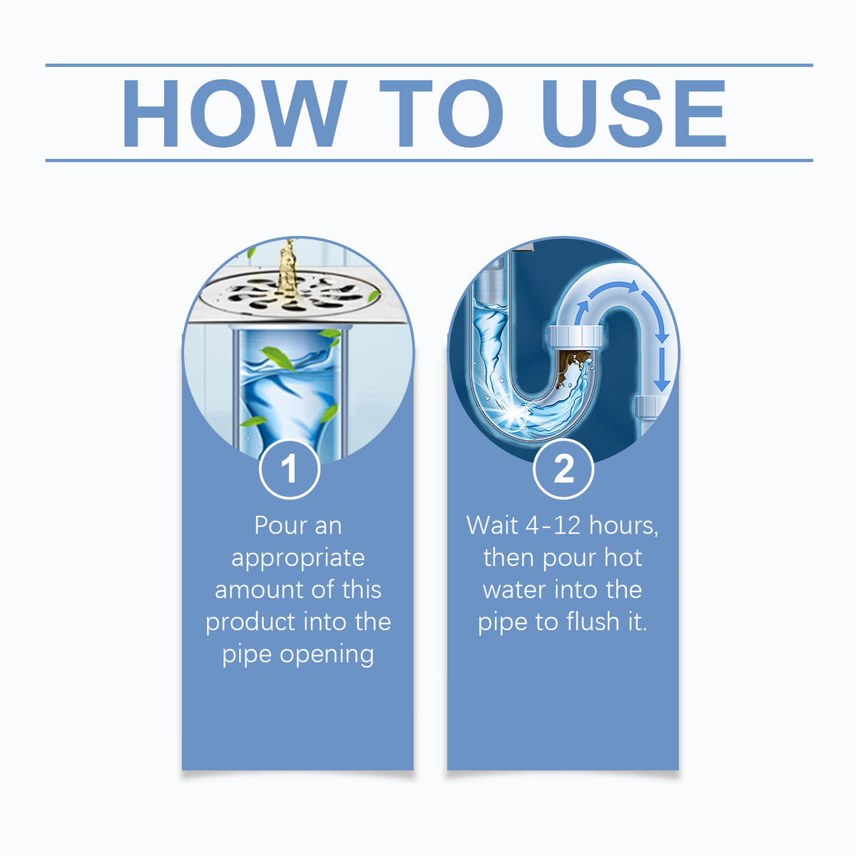 Drain Unclogging Gel for Slow Pipes and Drain Odors