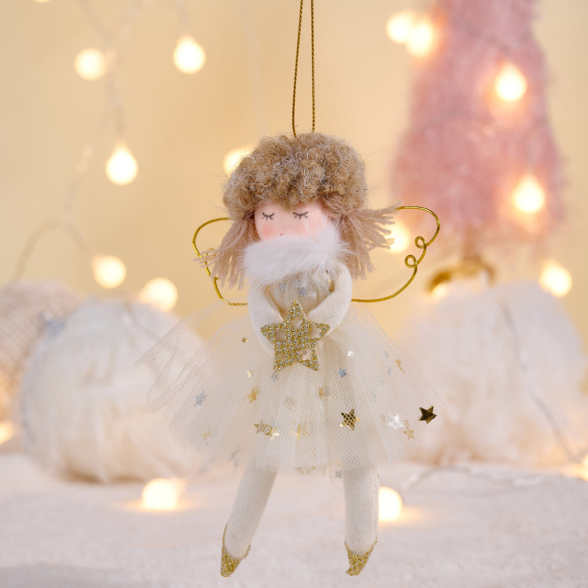 Christmas Angel Ornament — Soft Pastel Tree Charm