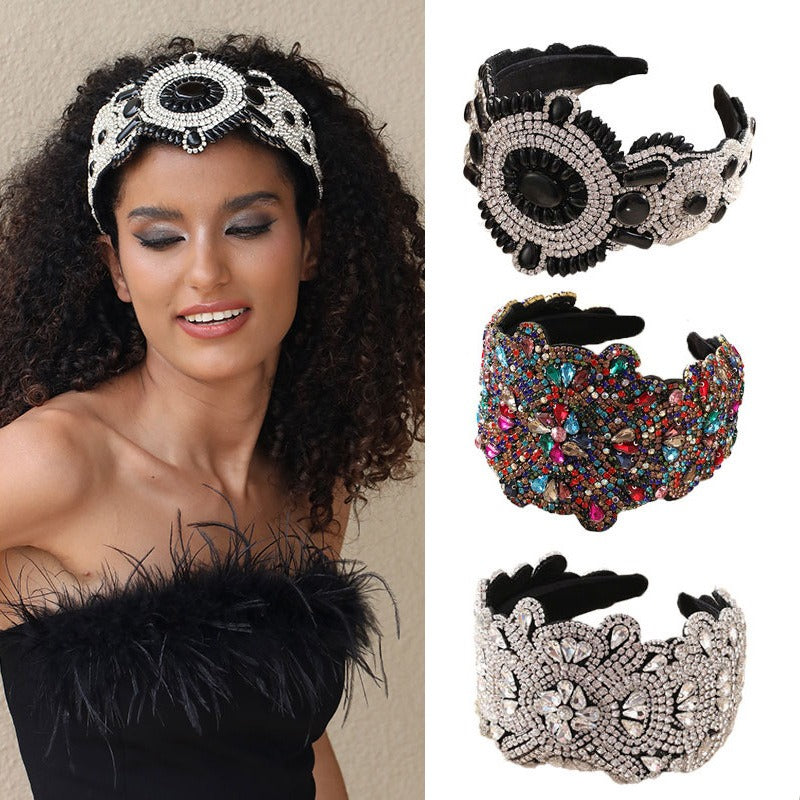 Jeweled Headband for Vintage Glamour Hair Styling