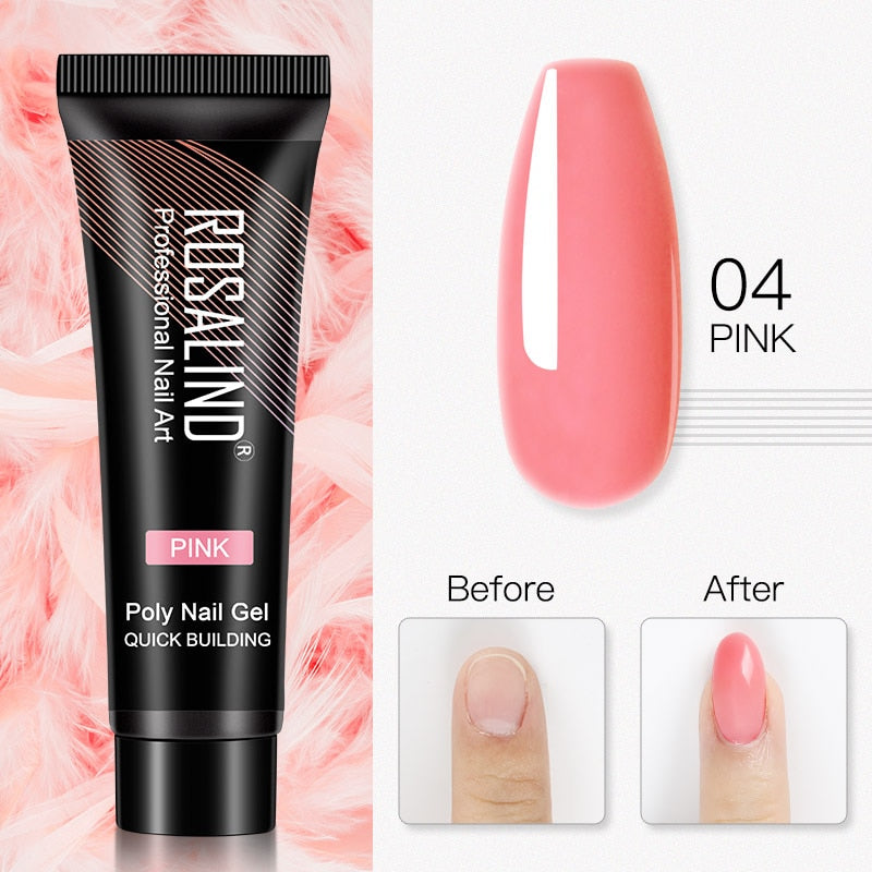 Glitter Poly Nail Gel Extensions for Salon-Style Sparkle