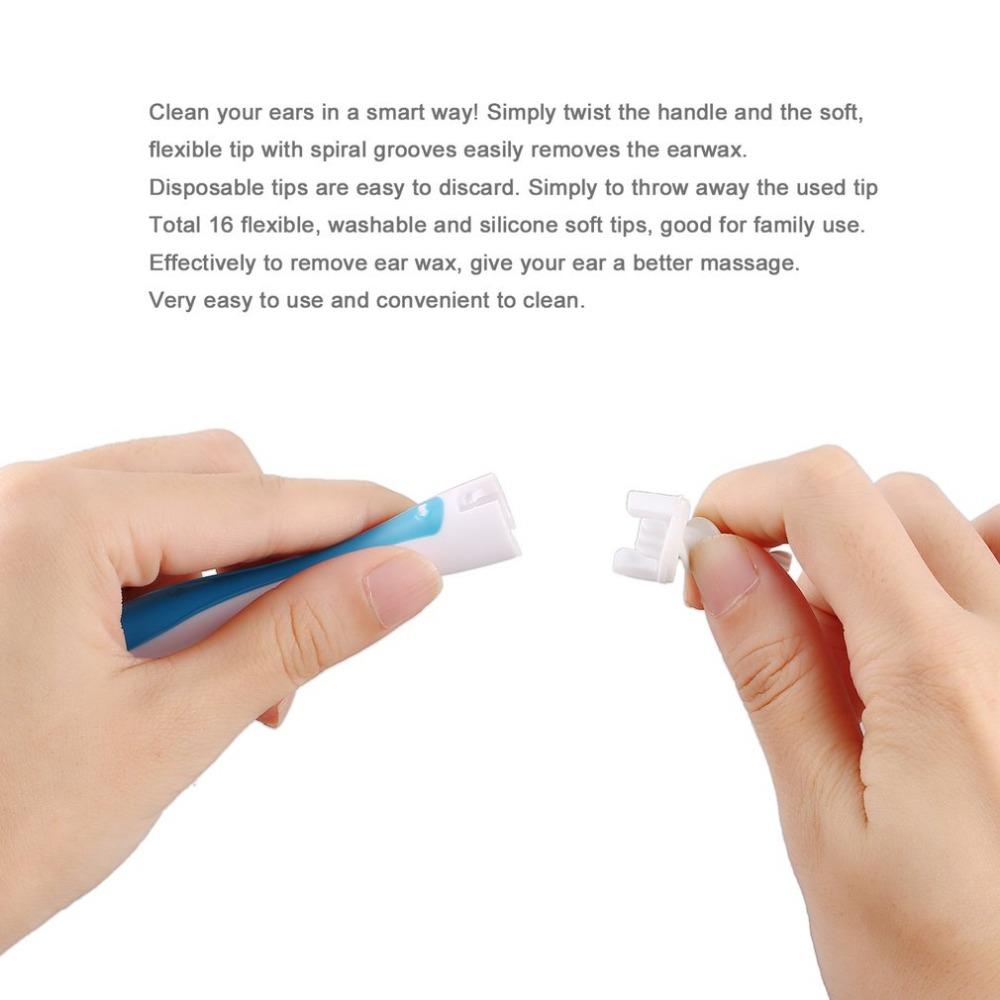 Ear Cleaner Kit — 16 Replaceable Spiral Tips for Safe Ear