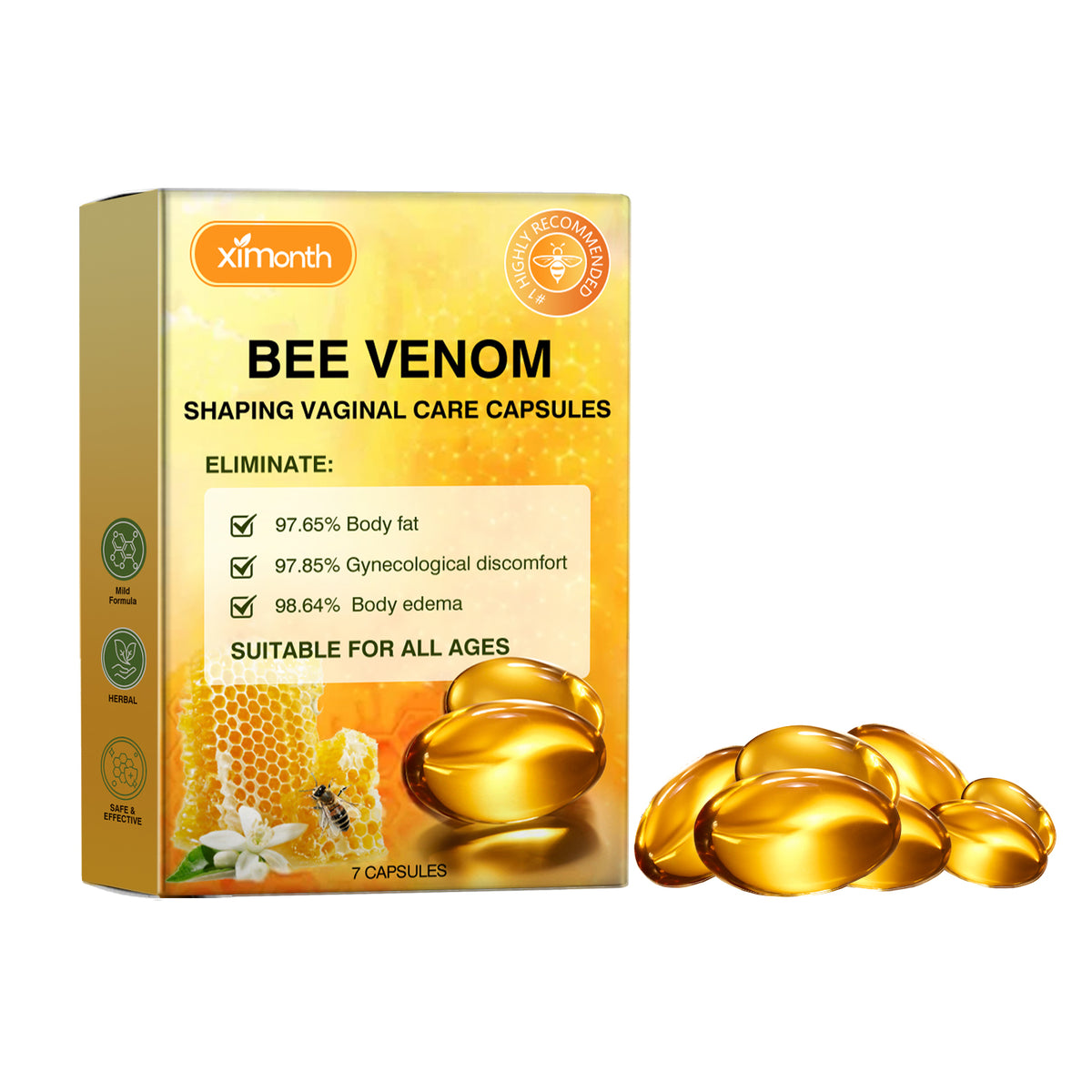 Bee Venom Slimming Capsules - Firm, Moisturise & Shape Body