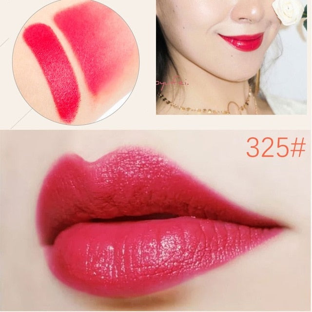 Velvet Matte Lipstick – Luxury Red, Pink & Berry Shades