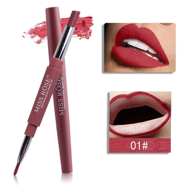 Miss Rose Double-Ended Lip Liner Pencil for Defined Lips